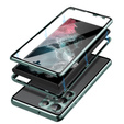 Etui do Samsung Galaxy S23 Ultra, Magnetic Dual Glass, zielone