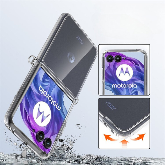 Etui do Motorola Razr 50 Ultra, Fusion Hybrid, przezroczyste