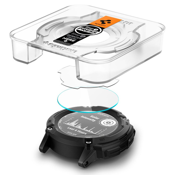 2x Szkło Hartowane Spigen do Garmin Instinct 2x Solar, Glas.TR "EZ FIT", Clear