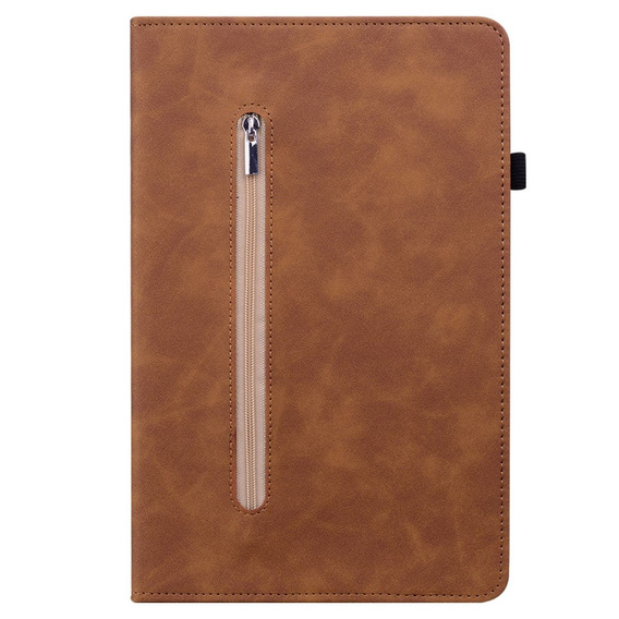 Etui do Samsung Galaxy Tab A7 Lite, Wallet Pen Slot, brązowe