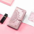 Etui z klapką do Oppo Reno 11F 5G, Mandala, różowe rose gold