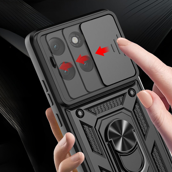 Etui pancerne do Motorola Moto G56 5G, CamShield Slide, czarne