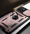 Etui pancerne do iPhone 16E, CamShield Slide, różowe + Szkło Hartowane 9H