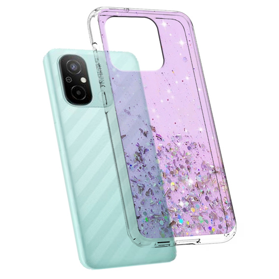 Etui do Xiaomi Redmi 12C, Glittery, fioletowe