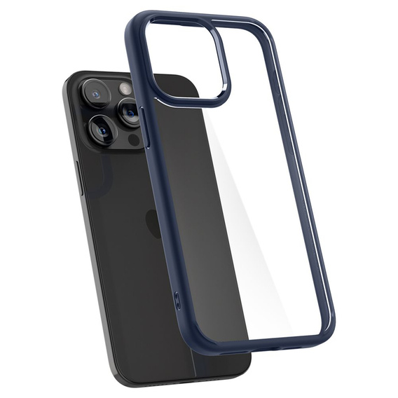 Etui Spigen do iPhone 15 Pro Max, Ultra Hybrid, Przezroczyste / Niebieskie