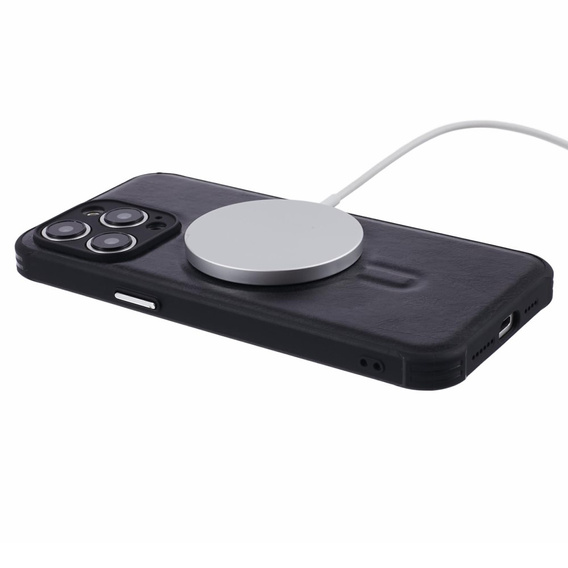 Etui magnetyczne do iPhone 15 Pro, do MagSafe, czarne