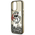 Etui Karl Lagerfeld do iPhone 17, Liquid Glitter Choupette MagSafe, czarne