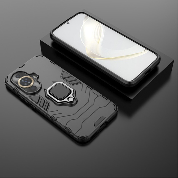 Etui do Huawei Nova 11 Pro, Kickstand Ring, czarne