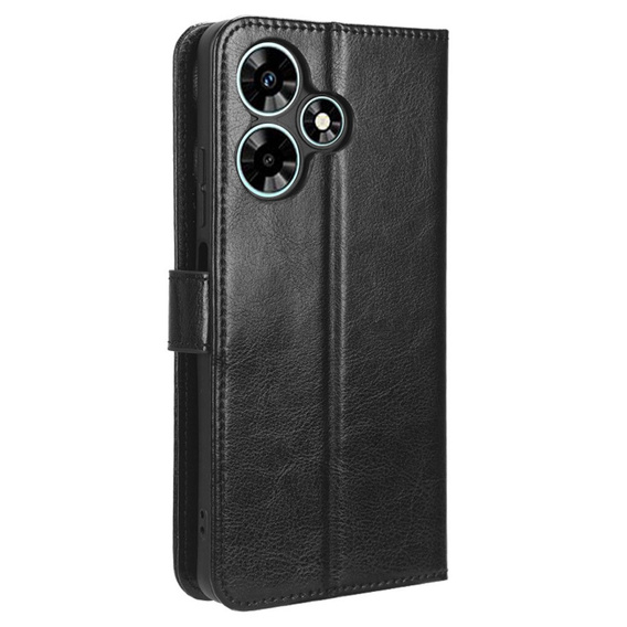 Etui z klapką do Infinix Hot 30i, Crazy Horse Wallet, czarne