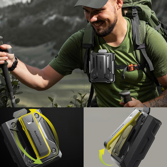 Etui do Samsung Galaxy Z Flip7 FE / Z Flip6, Tongate MECH Series, czarne