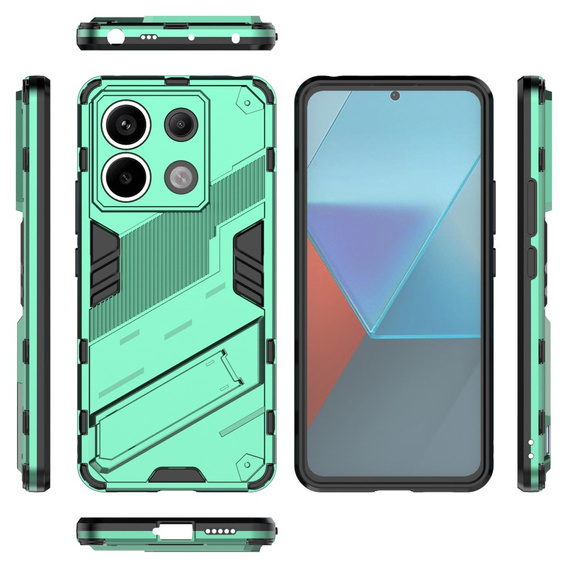 Etui do Xiaomi Redmi Note 13 Pro 5G, Military kickstand, zielone