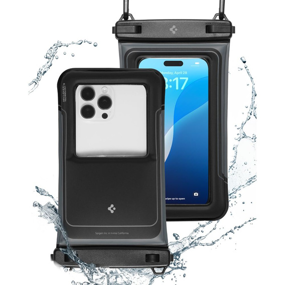 2x SPIGEN A611P Uniwersalne Wodoodporne Etui Float Case - czarne