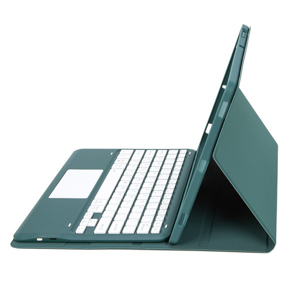 Etui z klawiaturą Bluetooth i touchpadem do Samsung Galaxy Tab S10 FE+ Plus X620/X626B – zielone