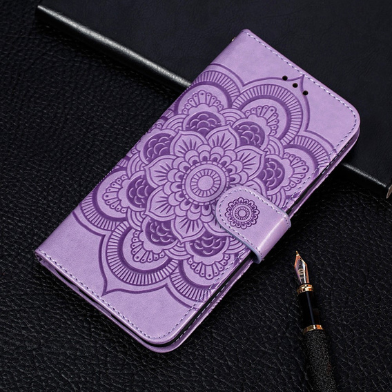 Etui z klapką do Xiaomi Redmi Note 9s/ 9 Pro, Mandala, fioletowe