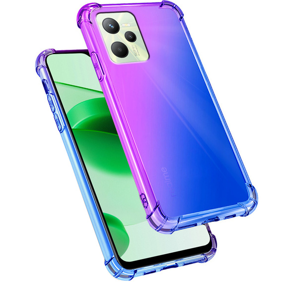 Etui Gradient Dropproof do Realme C35, Fioletowe / niebieskie