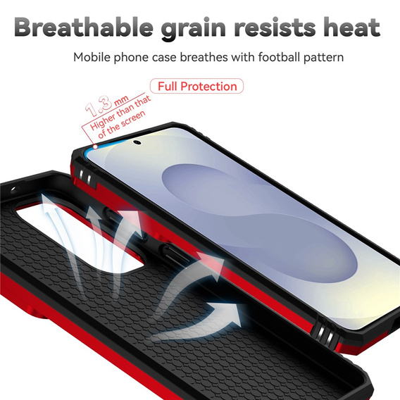 Etui pancerne do Samsung Galaxy S26 Plus, CamShield Slide, czerwone