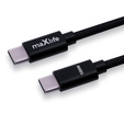 Maxlife kabel MXUC-12 USB-C – USB-C 1,0 m 100W, czarny