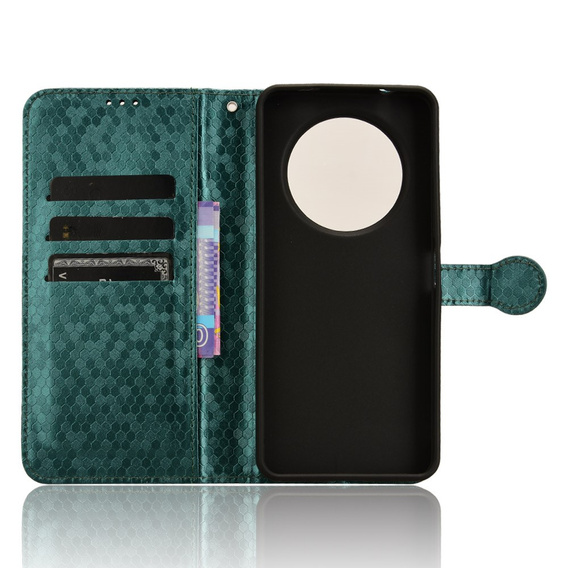 Etui z klapką do Xiaomi Redmi A3, Wallet Rhombus, zielone