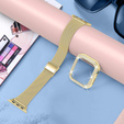 Bransoleta + Etui z Diamentami do Apple Watch 10/11 42mm, Złota