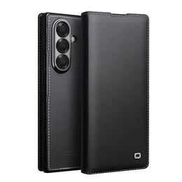 Skórzane etui Qialino do Samsung Galaxy Z Fold7, czarne