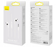 Baseus Encok H17 – słuchawki douszne z mikrofonem mini jack 3,5 mm białe