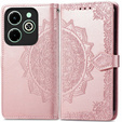 Etui z klapką do Infinix Hot 40i, Mandala, różowe