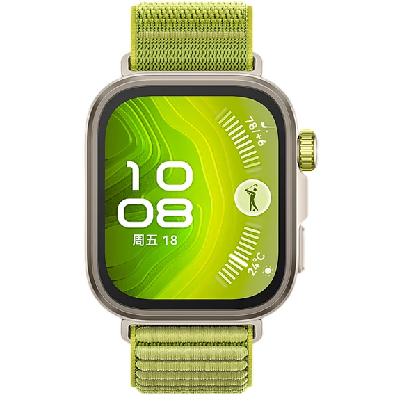 Pasek Nylonowy do Huawei Watch Fit 4 / 4 Pro / 3, Jasny zielony