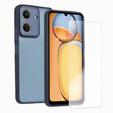 Etui do Xiaomi Redmi 13C / Poco C65, Matt Case, matowe / granatowe + szkło 9H