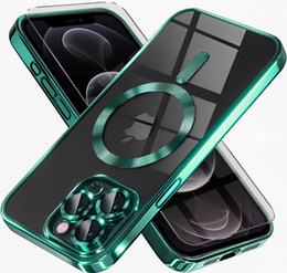 Etui do iPhone 12 Pro, Electro MagSafe, zielone + Szkło na ekran