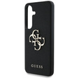 Etui GUESS do Samsung Galaxy S25, Grained Big 4G Logo, czarne