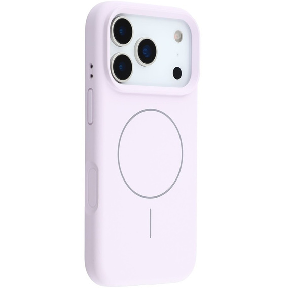 Etui silikonowe do iPhone 17 Pro - kompatybilne z MagSafe, antywstrząsowe, fioletowe