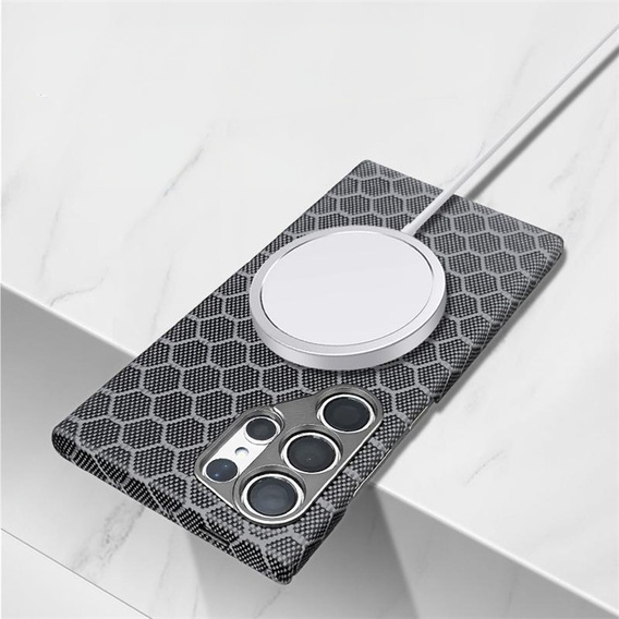 Etui do Samsung Galaxy S24 Ultra, Aramid Fiber MagSafe, czarne