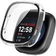 Etui + Szkło 2w1 do Fitbit Versa 4 / Sense 2, Przezroczyste