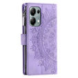 Etui z klapką do Xiaomi Redmi Note 13 Pro 4G / Xiaomi Redmi Note 14S / Xiaomi Poco M6 Pro 4G, Mandala, fioletowe
