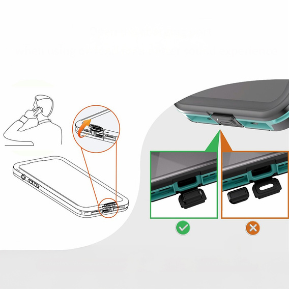 Etui Wodoodporne IP68 do iPhone Air, SHELLBOX MagSafe, niebieskie