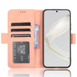 Etui z klapką do Huawei Nova 11, Card Slot, różowe