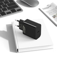 Blavec Ładowarka sieciowa GaN4 – Typ C PD/QC 45W 3A z kablem USB-C -USB-C, czarna