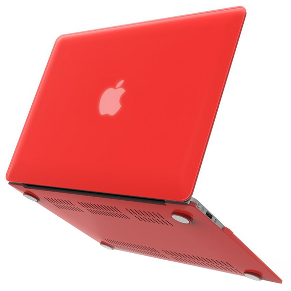 Etui do Macbook Air 13 A1466/A1369, Hard Case Obudowa, Pokrowiec Półprzezroczysty Czerwony