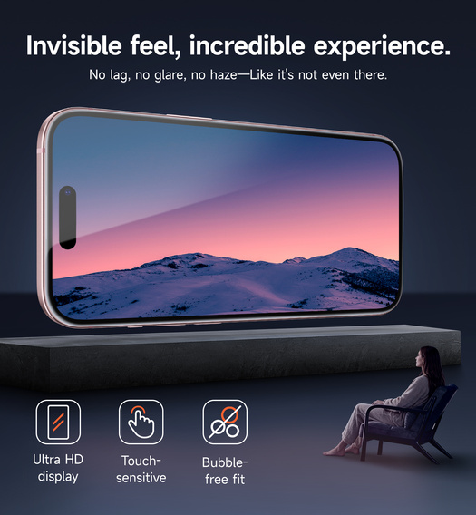 2x SURITCH Szkło Hartowane do iPhone 16 / 15, przezroczyste