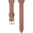 Pasek Skórzany do Apple Watch 1/2/3/4/5/6/7/8/9/10/SE 38/40/41/42mm, Ciemnoróżowy