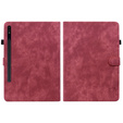 Etui do Samsung Galaxy Tab S9, Wallet Pen Slot, czerwone