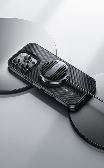 Etui Benks Montage Magnetic Armor Air Kevlar (600D/1500D) MF65 do iPhone 16 Pro – czarny