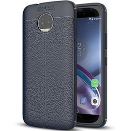 Granatowe Etui Football Grain TPU Case Motorola Moto G5S Plus