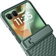 Etui do Motorola Razr 60 Ultra, PC Kickstand Case, ze szkłem, zielone