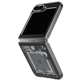 Etui Spigen do Samsung Galaxy Z Flip7 FE / Z Flip6, Airskin Zeron One, Przezroczyste / Brokatowe