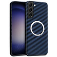 Etui do Samsung Galaxy S23, Magsafe Slim Carbon, niebieskie