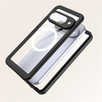 Etui Wodoodporne IP68 do Google Pixel 10, Redpepper, do MagSafe, przezroczyste z czarną ramką