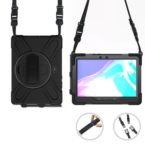 Etui do Samsung Galaxy Tab Active Pro T540/T545/T547 / Active4 Pro T630/T636, Pancerne Ochronne, Czarne