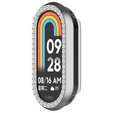 Etui z Diamentami do Xiaomi Smart Mi Band 9, Srebrne