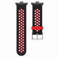 Pasek Silikonowy do Xiaomi Redmi Watch 4, Czarny/Czerwony